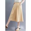imagechouyatou Womens Summer Casual Chiffon Culottes Capri Pants High Waist Wide Leg Palazzo Pants Shorts