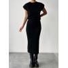 imagechouyatou Womens Two Piece Knit Sets Sleeveless Sweater Bodycon Skirt 2 Piece Outfits Loungewear