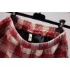 imagechouyatou Womens Winter Cute Elastic High Waisted Button Front Plaid Print Pleated Wool Wide Leg Shorts