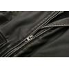 imagechouyatou Women Vintage PU Jacket Zip Up Bomber Jacket Faux Leather Cropped Short Jacket Coat with Pocket