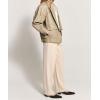 imagechouyatou Womens Button Down Faux Leather Jacket Notched Lapel PU Leather Coat with Pockets