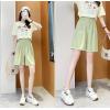 imagechouyatou Womens Elastic High Waisted Wide Leg Dressy Shorts Business Casual Work Palazzo Bermuda Shorts