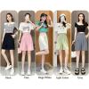 imagechouyatou Womens Elastic High Waisted Wide Leg Dressy Shorts Business Casual Work Palazzo Bermuda Shorts