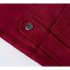 imagechouyatou Womens Fashion Notched Collar Slim Suede Leather Short Biker Jacket