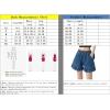 imagechouyatou Womens Pleated Hem Jean Shorts High Elastic Waisted Flare Wide Leg Denim Shorts with Pockets