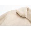 imagechouyatou Womens Winter Sherpa Lined Faux Leather Jacket Casual Motorcycle Oversized Leather JacketBeige