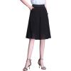 imagechouyatou Womens Chiffon Wide Leg Bermuda Shorts High Elastic Waisted Dressy Casual Capri Pants Culottes