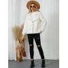 imagechouyatou Womens Winter Thicken Notch Lapel Zip Up Sherpa Fleece Lined Faux Suede Outerwear Jacket Coat