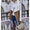 imagechouyatou Womens Casual Open Front Lapel Faux Suede Sleeveless Fleece Vest Jacket Coat