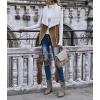 imagechouyatou Womens Casual Open Front Lapel Faux Suede Sleeveless Fleece Vest Jacket Coat