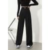 imagechouyatou Womens High Waisted Dress Pants Business Casual Work Pants Palazzo Wide Leg Trousers