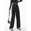imagechouyatou Womens High Waisted Dress Pants Business Casual Work Pants Palazzo Wide Leg Trousers