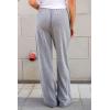 imagechouyatou Womens Winter Fuzzy Fleece Drawstring Waist Wide Leg Lounge Palazzo Pants