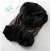 imagechouyatou Womens Winter Plaid Wool Blend Pant Fleece Lined Harem Pant Elastic High Waist Wide Leg Trouser