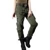 imagechouyatou Womens Casual Camouflage Multi Pockets Cargo Pants
