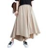 imagechouyatou Womens Summer Casual High Low Culottes Flowy Pants High Waist Wide Leg Capri Palazzo Trousers