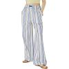 imagechouyatou Womens Wide Leg Striped Pants High Elastic Waisted Wide Leg Palazzo Pants with Pockets