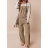 imagechouyatou Womens Adjustable Strap Corduroy Bib Overall Pocketed Straight Leg Onesies Pant Jumpsuit