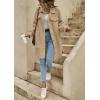 imagechouyatou Womens Fall Button Down Sherpa Shacket Fleece Jacket Long Casual Bofriend Fuzzy Winter Coat