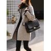 imagechouyatou Womens Fall Winter Double Breasted Contrast Lapel Collar Office Work Long Wool Pea Coat Overcoat