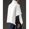 imagechouyatou Womens Oversized Pullover Puffer Jacket Quilted Lightweight Stand Collar Winter Padded Coat Tops