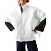 imagechouyatou Womens Oversized Pullover Puffer Jacket Quilted Lightweight Stand Collar Winter Padded Coat Tops
