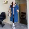 imagechouyatou Womens Warm Winter Windproof Sherpa Fleece Lined Long Denim Coat Trucker Jean Jacket Overcoat