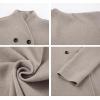imagechouyatou Womens Winter Double Breasted Wool Blazer Jacket Business Casual Short Wool Pea Coat