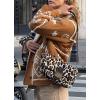 imagechouyatou Womens Winter Embroidery Faux Suede Jacket Button Down Sherpa Lined Jacket Coat