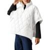 imagechouyatou Womens Oversized Pullover Puffer Jacket Quilted Lightweight Stand Collar Winter Padded Coat Tops