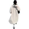 imagechouyatou Womens Warm Winter Fleece Sherpa Mid Long Jacket Stand Collar Teddy Faux Fur Cardigan Coat