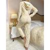 imagechouyatou Womens Comfy Animal Lounge Furry Sherpa Romper Onesie Pajamas Cute Hood Sleepwear Costume