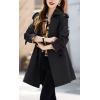 imagechouyatou Womens Fall Classic Notch Lapel Double Breasted Midi Long Trench Coat Overcoat