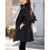 imagechouyatou Womens Fall Classic Notch Lapel Double Breasted Midi Long Trench Coat Overcoat
