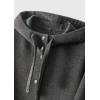 imagechouyatou Womens Hooded Oversized Wool Coat Single Breasted Work Office Wool Blend Overcoat with Hood