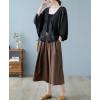 imagechouyatou Womens Sexy Hollow Out Eyelet Lace Embroidered Open Front Cardigan JacketBlack