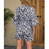 imagechouyatou Womens Sexy Tie Knot Half Sleeve Polka Dot Wide Leg Boho Romper Shorts Jumpsuit
