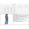 imagechouyatou Womens Summer Adjustable Strap Bib Overalls Loose Wide Leg Casual Jumpsuits Romper with Pockets