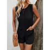 imagechouyatou Womens Summer Cute Shortalls Sleeveless Casual Tank Top Short Rompers Jumpsuits