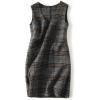 imagechouyatou Womens Vintage Plaid Wool Overall Jumper Dress Wool Blend Tunic Tank Mini Dress with PocketsPlaid