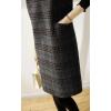 imagechouyatou Womens Vintage Plaid Wool Overall Jumper Dress Wool Blend Tunic Tank Mini Dress with PocketsPlaid