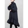 imagechouyatou Womens Winter Long Sleeve Quilted Tunic Dress High Low Flounce Midi Padded Puffer Dress
