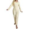 imagechouyatou Womens Comfy Animal Lounge Furry Sherpa Romper Onesie Pajamas Cute Hood Sleepwear Costume