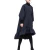 imagechouyatou Womens Winter Long Sleeve Quilted Tunic Dress High Low Flounce Midi Padded Puffer Dress