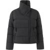 imagechouyatou Womens Winter Slant Zip Up Quilted Puffer Jacket Warm Cropped Puffy Down Jacket Coat