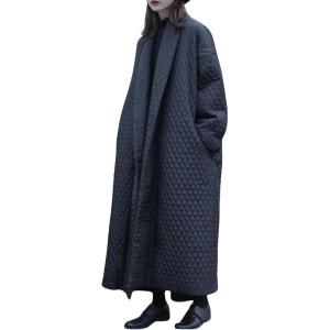 imagechouyatou Womens Winter Warm Trench Coat Down Cotton Puffer Jacket Padded Quilted Down Long Overcoat
