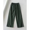 imagechouyatou Womens Parachute Pants Baggy Cargo Pants Streetwear Y2K Wide Leg SweatpantsArmy Green