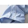 imagechouyatou Womens Parachute Pants Baggy Cargo Pants Streetwear Y2K Wide Leg SweatpantsLight Blue
