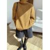 imagechouyatou Womens Business Casual Shorts Elastic High Waisted Pleated Wool Wide Leg Shorts with PocketsBlack