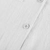 imagechouyatou Womens Casual Cotton Linen Dress Button Down Short Cuffed Sleeve Mini Shirt Dress with PocketsWhite